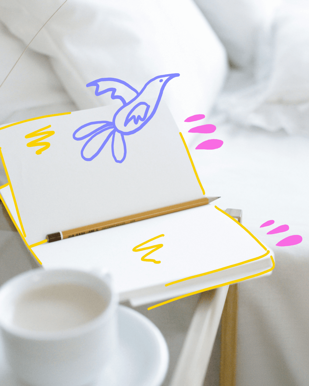 dream journaling benefits, a bird flying out of the diary